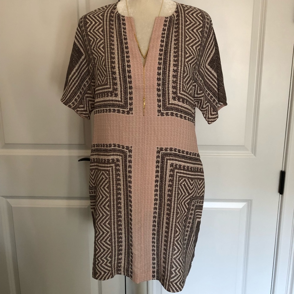 BCBGMAXAZRIA Stitch Scarf Shift Dress